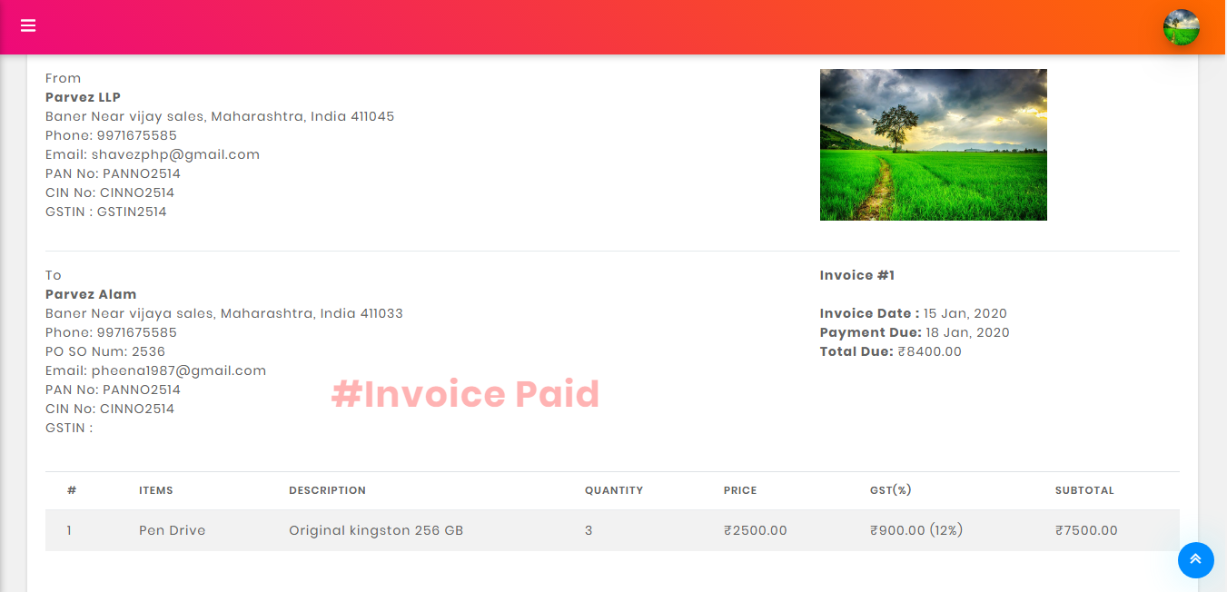 Create professional invoices